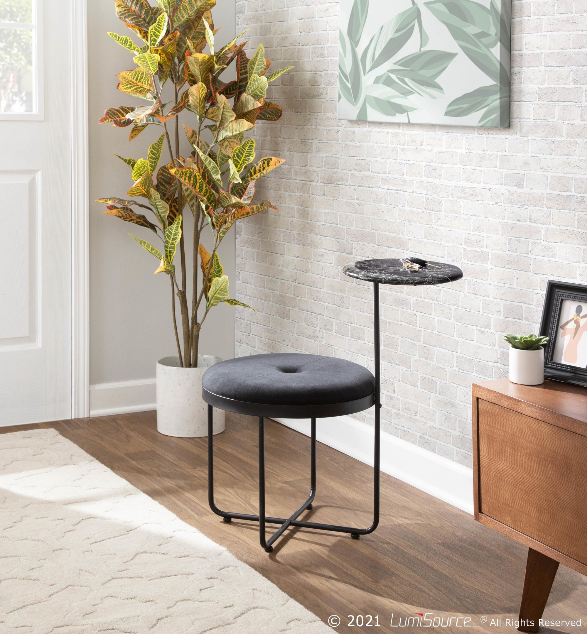 Cosmo Ottoman Side Table
